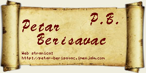 Petar Berisavac vizit kartica